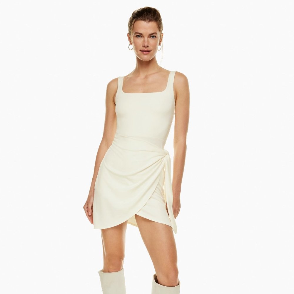 NWT Aritzia Alfred Saturn Mini Dress Size Medium, Color Light Birch